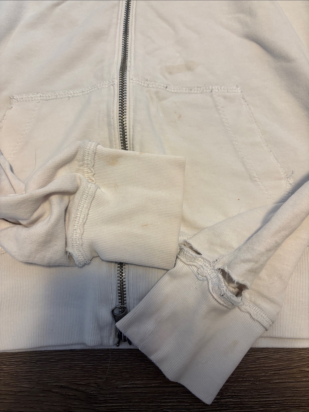 y2k light blue abercrombie and fitch zip up - Picture 2 of 4